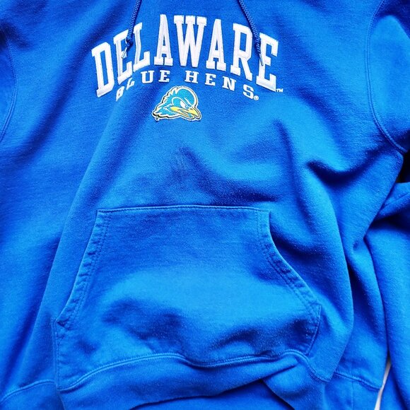 Champion University of Delaware Blue Hens Authentic Hoodie Royal Blue Large NCAA - Picture 5 of 10